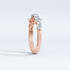 Romance Marquise and Round Lab-Grown Diamond Half-Eternity Ring in Rose Gold Side View
